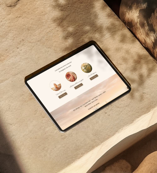 Ipad Mockup der Website von der Freien Rednerin Meike Schweder
