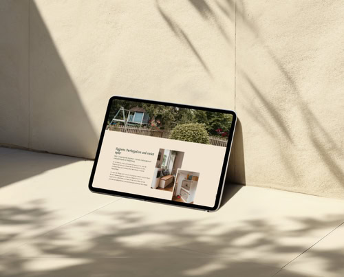 Ipad Mockup der Website von Tagesmutter Johanna Baxmann