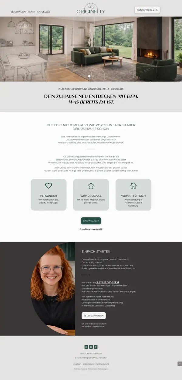 Referenz Website der Einrichtungsberaterin Nelly Ilchmann.